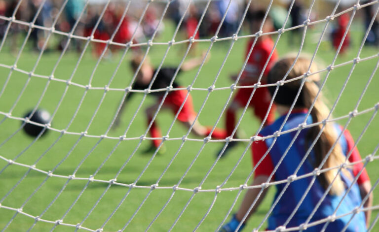 Kids playing soccer